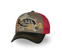 Von Dutch Snapback - Cappellino da uomo e da donna, con patch per camionista, regolabile, Nero/Cachi/Rosso/Bianco/Giallo, Taglia unica