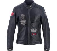 Von Dutch X Helstons Pretty Giacca in pelle da moto da donna, nero, taglia M per donne