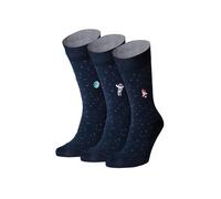 Von Jungfeld 3er Pacco Calze da Uomo - Motivsocken,Scatola Regalo,Misti Lontano