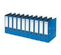 von Leitz 10550035 - Raccoglitore formato A4, in cartone con copertina in plastica, larghezza dorso 80 mm, per 600 fogli, certificato FSC, per scuola, studio e casa, colore: blu