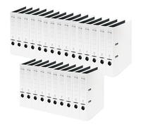 von Leitz 10560001 - Raccoglitore formato A4, in cartone con copertina in plastica, larghezza dorso 50 mm, per 350 fogli, certificato FSC, per scuola, studio e casa, colore: bianco