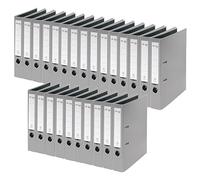 von Leitz 10560085 - Raccoglitore formato A4, in cartone con copertina in plastica, larghezza dorso 50 mm, per 350 fogli, certificato FSC, per scuola, studio e casa, colore: grigio