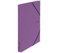 von Leitz 30120065 - Raccoglitore ad anelli, formato A4, con 2 anelli e chiusura con elastico, larghezza dorso 25 mm, per 140 fogli, meccanismo ad anelli, per scuola, studio e casa, 5 pezzi, viola