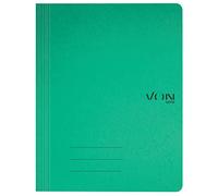 VON Leitz 30130055 - Confezione da 10 cartelline A4, in cartone, con meccanismo di pinzatura, per 250 fogli, con copertina morbida, per scuola, studio e casa, colore: verde