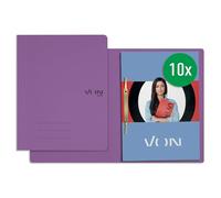 von Leitz 30130065 - Cartellina portadocumenti A4, con meccanismo di cucitura, per 250 fogli, con copertina morbida, per scuola, studio e casa, colore: Viola