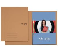 von Leitz 30130075 - Cartellina portadocumenti A4, con meccanismo di cucitura, per 250 fogli, con copertina morbida, per scuola, studio e casa, colore: Marrone