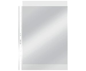 von Leitz 40273003 - Confezione da 10 buste trasparenti A4, 55 micron, apertura superiore, plastica trasparente, di alta qualità, senza acidi, forate, per documenti e documenti, 40273003