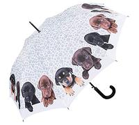 VON LILIENFELD® Ombrello Cane Quartetto di cuccioli Pioggia Lungo Classico Automatico Donna Uomo Bambini