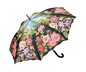 VON LILIENFELD® Ombrello Fiore Giardino di Rose Pioggia Lungo Classico Automatico Donna Uomo