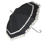 VON LILIENFELD® Ombrello Parasole Sposa Apertura Automatica Antivento Donna Mary (nero con punti)