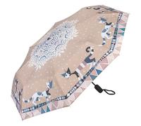 VON LILIENFELD® Ombrello Pieghevole Rosina Wachtmeister: Brunello Tascabile Automatico Leggero Stabile Colorato Arte Gatto