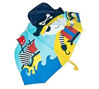VON LILIENFELD® Ombrello Ragazzi Ragazze Pirata Corsaro Mare Bambini Leggero Stabile Colorato Motivo Fino a 8 anni