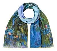 VON LILIENFELD® Scialle Seta Sciarpa Donna Accesorio Satin Arte Fiore Claude Monet: Ninfee