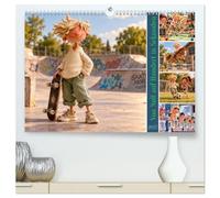 Von Null auf Hundert in Sekunden (hochwertiger Premium Wandkalender 2027 DIN A2 quer), Kunstdruck in Hochglanz: Kinder, Sport und jede Menge Action