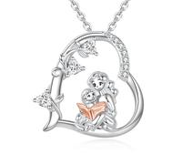VONALA Daisy Urne Collana in argento Sterling con ciondolo a forma di margherita, idea regalo per donne