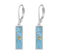 VONALA Orecchini da donna in argento sterling 925, motivo Mustard Seed turchese, idea regalo per la festa della mamma, 16*5, Argento sterling, Nessuna pietra preziosa