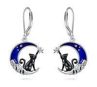 VONALA Orecchini pendenti celtici in argento Sterling con luna, idea regalo per donne e ragazze, Argento Argento sterling