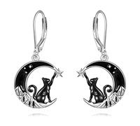 VONALA Orecchini pendenti celtici in argento Sterling con luna, idea regalo per donne e ragazze, Argento Argento sterling