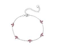 VONALA Unico tre/quattro foglie trifoglio braccialetto argento sterling fortunato rosso braccialetti trifoglio gioielli alla moda per donne compleanno, Argento sterling, Nessuna pietra preziosa