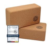 VonBueren 2 x mattoncini yoga | 2 Pezzi Blocchi di sughero | 22 x 12 x 7,5 cm per mattone