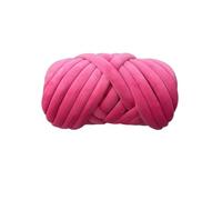 VONCYKI 100 g di filato gigante, per lavori a maglia a mano, per cestini, coperte, tappeti, filato spesso, super voluminoso, in cotone (rosa scuro)