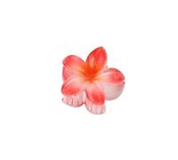 VONCYKI 3 fermagli per capelli a forma di piccolo fiore, 4 cm, colore sfumato, materiale acrilico, antiscivolo, a forma di squalo, forcina per coda di cavallo, per ragazze (rosso sfumato)