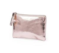 VONCYKI Borsa cosmetica luminosa PU portamonete retrò portafoglio stile coreano piccolo oggetto borsa tinta unita portamonete cerniera portamonete all'aperto, Champagne-l, 5 pz