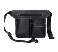 VONCYKI Borsa per forbici per capelli, kit da barbiere, per parrucchieri, marsupio per il corpo, borsa per riporre strumenti per capelli, borsa in poliuretano (nero, 2 pezzi)