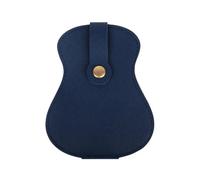 VONCYKI Borsa portatile ad alta capacità per plettri per chitarra, in pelle spessa, durevole, universale, pieghevole, accessori per ukulele, Blu, Taglia unica
