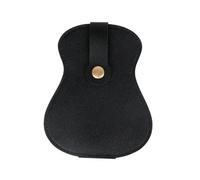 VONCYKI Borsa portatile ad alta capacità per plettri per chitarra, in pelle spessa, durevole, universale, pieghevole, accessori per ukulele, Nero , Taglia unica