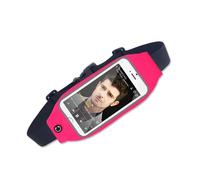 VONCYKI Cintura per cellulare Borsa da corsa in vita Custodia per smartphone Custodia impermeabile Custodia trasparente per esercizio Palestra Fanny Pack per telefono Sport, Rosso, 2PCS