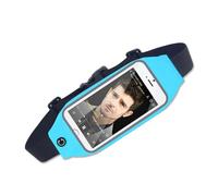 VONCYKI Cintura per cellulare Borsa da corsa in vita Custodia per smartphone Custodia impermeabile Custodia trasparente per esercizio Palestra Fanny Pack per telefono Sport, Blu, 2PCS