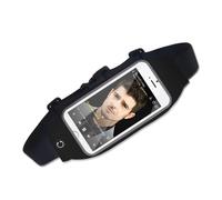 VONCYKI Cintura per cellulare Borsa da corsa in vita Custodia per smartphone Custodia impermeabile Custodia trasparente per esercizio Palestra Fanny Pack per telefono Sport, Nero , 2PCS