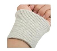 VONCYKI Coppia di polsini elastici a coste, rifinitura per abbigliamento, giacca, cappotto, cotone elastico spesso, 1 paio, larghezza 9 cm (grigio chiaro)