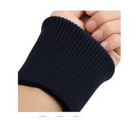 VONCYKI Coppia di polsini elasticizzati a costine, per vestiti, giacche, cappotti, in cotone elasticizzato, 1 paio, larghezza 9 cm (blu scuro)