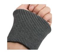 VONCYKI Coppia di polsini elasticizzati a costine, per vestiti, giacche, cappotti, in cotone elasticizzato, 1 paio, larghezza 9 cm (grigio scuro)