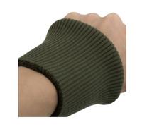 VONCYKI Coppia di polsini elasticizzati a costine, per vestiti, giacche, cappotti, polsini spessi, 1 paio, larghezza 9 cm (verde)