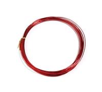 VONCYKI Cordoncino in acciaio inox, 0,6/0,8/1,0/1,2/1,5/2 mm, filo metallico per la creazione di gioielli e accessori (rosso, 0,6 mm x 10 metri)