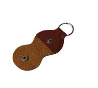 VONCYKI Custodia per plettro per chitarra, in vera pelle, a forma di portachiavi, accessorio per chitarra (marrone)