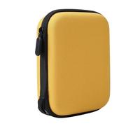 VONCYKI Custodia portatile in EVA per plettro con slot per plettro, nero, giallo, accordatore, corde, custodia per chitarra, parti per chitarra, Giallo, Taglia unica