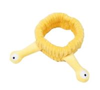 VONCYKI Fascia elastica per capelli con orecchie di animale, con soffice pallina, in morbido pile di corallo, per donne, lavaggio viso, trucco cosmetico (B)