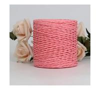 VONCYKI Filato di rafia da 100 g, filato di paglia di carta, per uncinetto, cappelli, fantasia, confezionamento floreale, estivo, alla moda, fatto a mano, colore rosa pesca