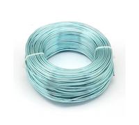 VONCYKI Filo di alluminio per la creazione di gioielli fai da te, collane, bracciali, 0,8 mm, 1 mm, 1,5 mm, 2 mm, 3 mm, morbido filo per perline bonsai, colore: turchese pallido, 0,8 mm, 300 m