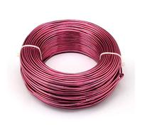 VONCYKI Filo di alluminio pieghevole per la creazione di gioielli fai da te, collane, bracciali, lavori manuali, filo per perline 0,6 mm, 0,8 mm, 1 mm, 1,5 mm, 2 mm, 2,5 mm, 3 mm (ciliegia, 0,8 mm