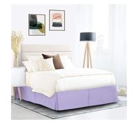 VONCYKI Mantovana giroletto plissettata, comoda, morbida e sartoriale, in tessuto resistente alle pieghe e allo sbiadimento, altezza 38 cm (senza piattaforma) (lavanda, 160 x 190 x 35 cm)