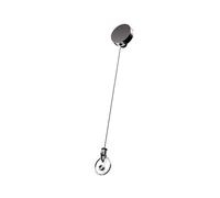 VONCYKI Portachiavi retrattile in filo metallico Tirare Badge Reel ID Lanyard Nome Tag Card Badge Holder Bobine Recoil Catena Clip Outdoor Portachiavi, A, Taglia unica