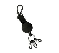 VONCYKI Portachiavi retrattile in filo metallico Tirare Badge Reel ID Lanyard Nome Tag Card Badge Holder Bobine Recoil Catena Clip Outdoor Portachiavi, D, Taglia unica