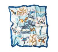 VONCYKI Sciarpa quadrata di disegno di lusso sciarpa quadrata di seta del cavallo della stampa del cavallo per le donne sciarpe di raso morbido nastro nastro femminile Foulard Hairband, 31, 70x70cm