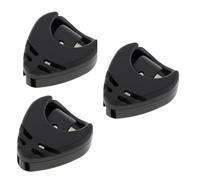 VONCYKI Supporto per plettro in plastica nera per chitarre acustiche/basso/ukulele, con retro adesivo, comodo posizionamento dei plettri (3 pezzi)