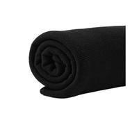 VONCYKI Tessuto elastico in cotone lavorato a maglia a costine, 2 x 2, a righe, per felpe con cappuccio, colletto, maniche, maglioni, vestiti fai da te e cucito (22 nero)